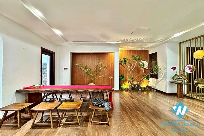 Garden 4 bedrooms house for rent in Tay Ho, Ha Noi